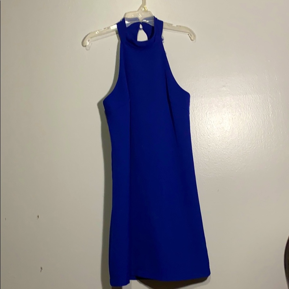 Blue tight dress